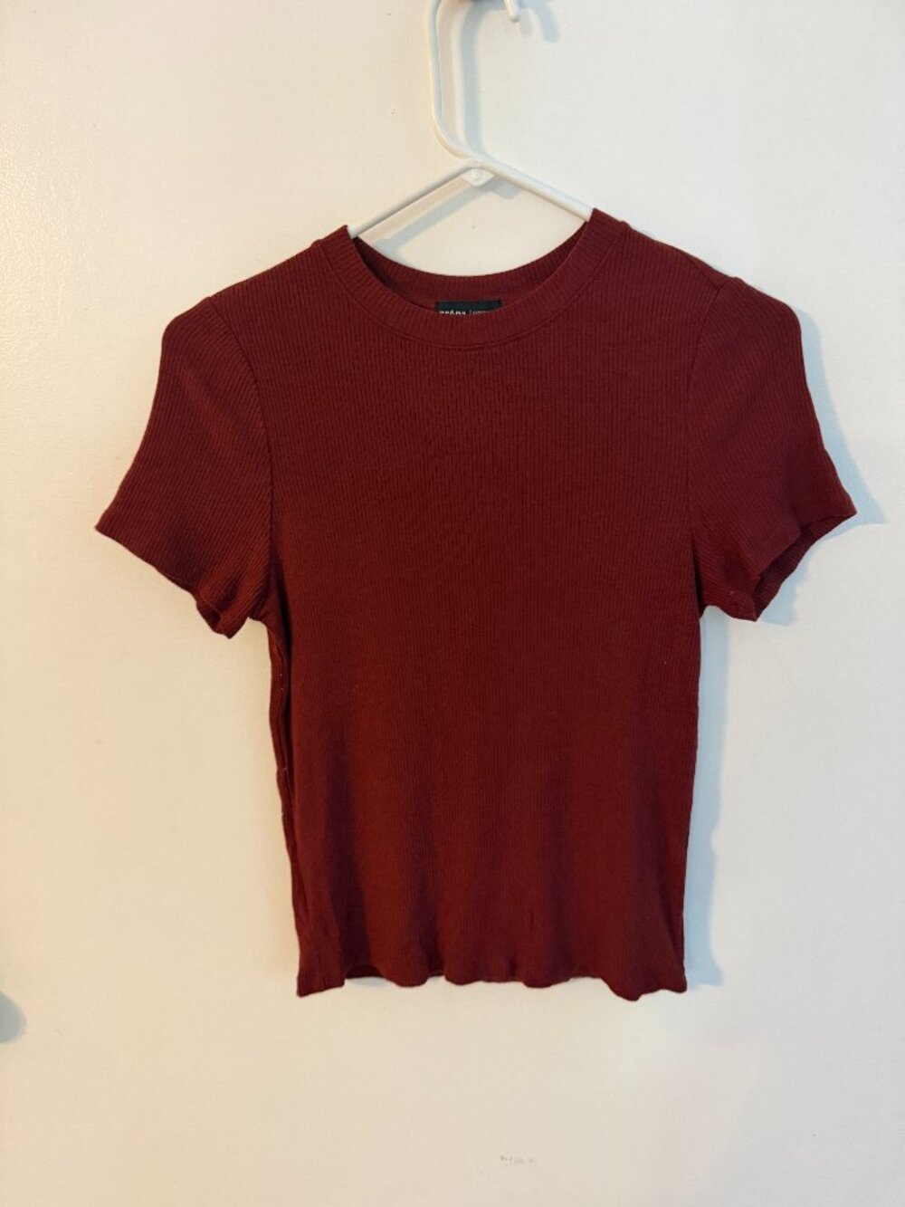 prAna Foundation Rib Tee - Burgundy M